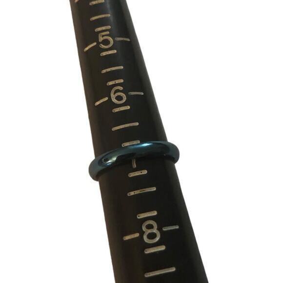New blue stainless steel ring size 7‎ - Picture 1 of 3